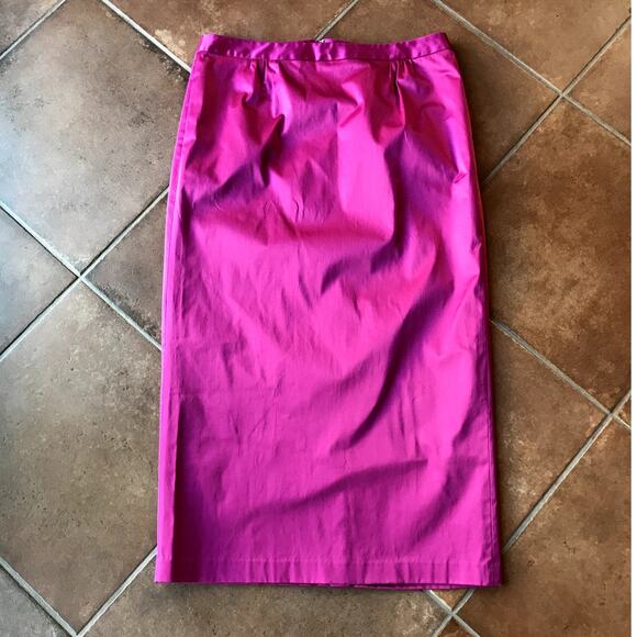 Talbots Fuschia Raspberry Satin Sheen Maxi Skirt size 20 NWT - Read Description - Picture 1 of 11